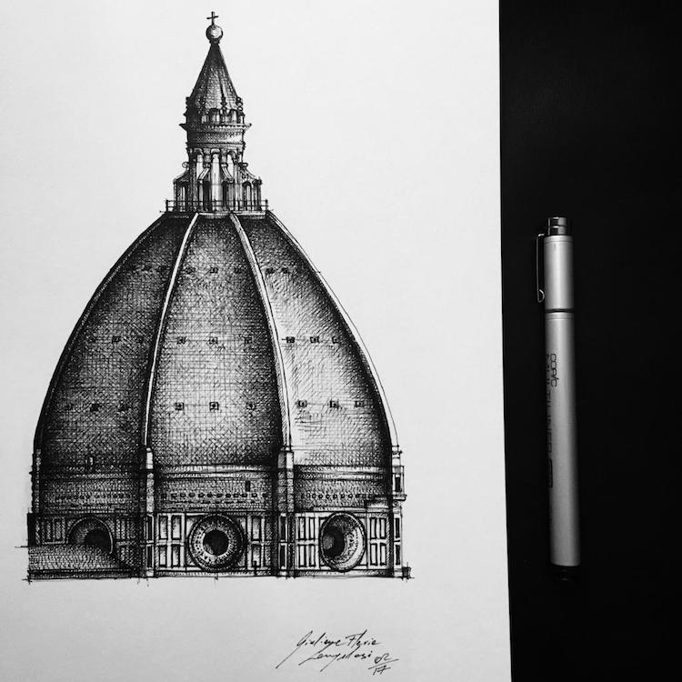 Rome italy famous architecture outlined vector sketch separated on white  background architecture drawings of all european  CanStock
