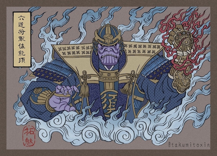 Avengers Ukiyo-e Illustrations by Takumi
