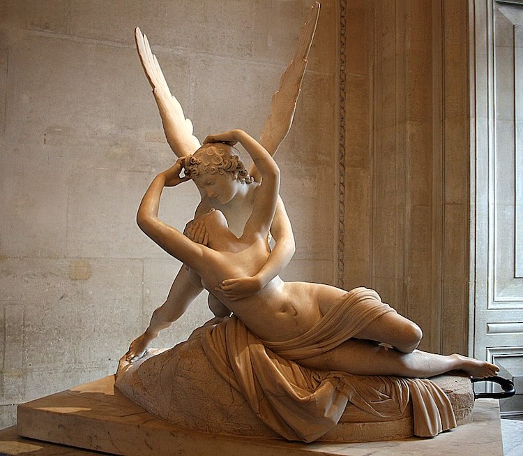 Psyche revived by the kiss of Love by Canova