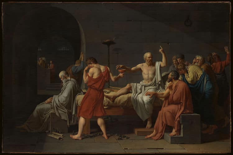 La muerte de socrates por Jacques Louis David 