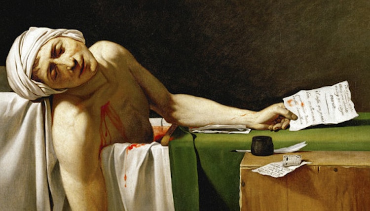 La muerte de Marat&#39;: Una pintura neoclásica de Jacques-Louis David
