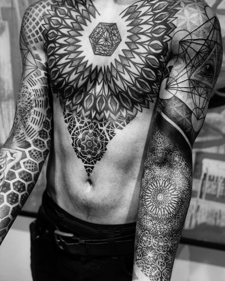 Sacred Geometry and Dot Work Tattoos  Best Tattoo  Piercing Shop  Tattoo  Artists in Denver