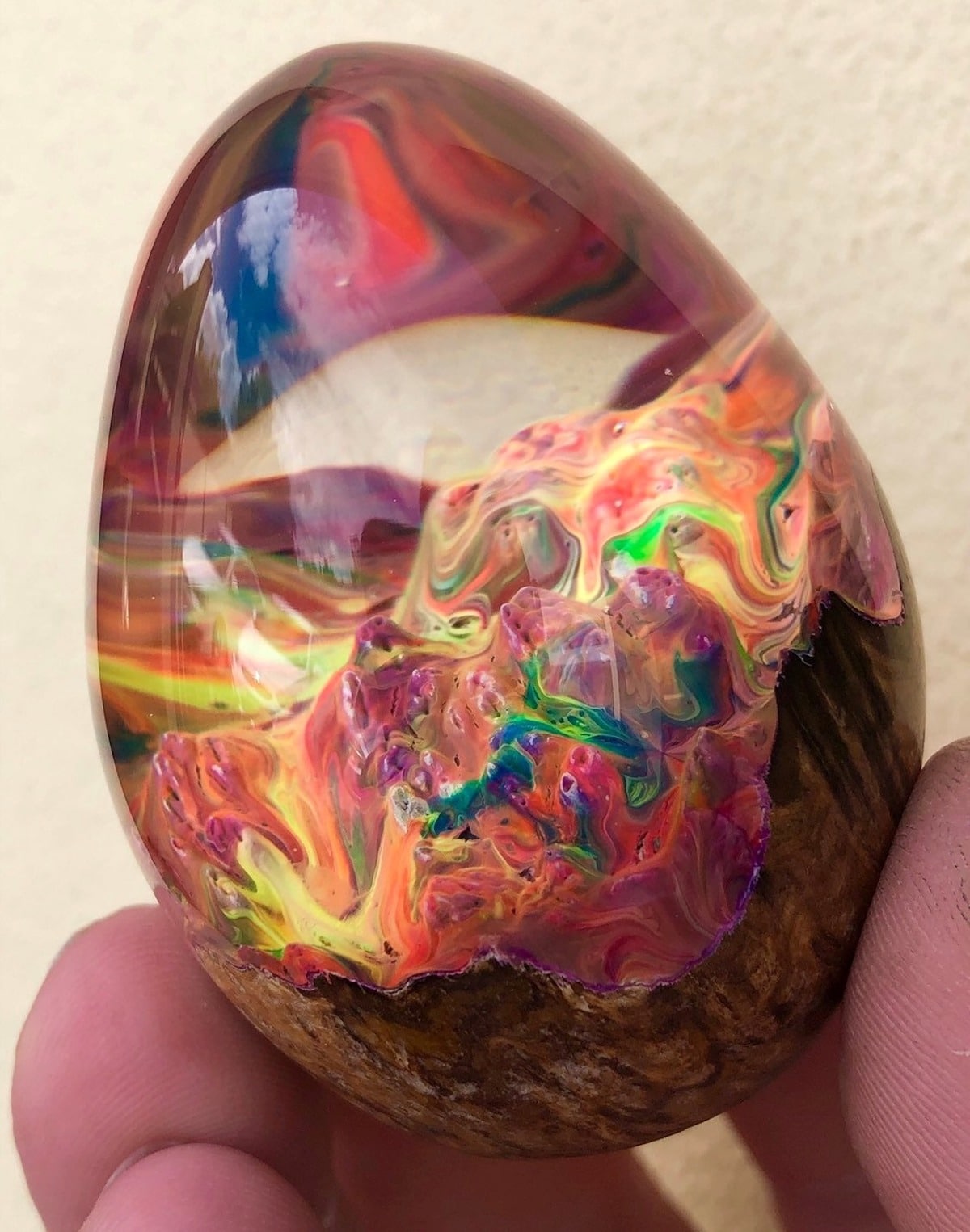 Wood and Resin Dragon Eggs by Ben's Worx