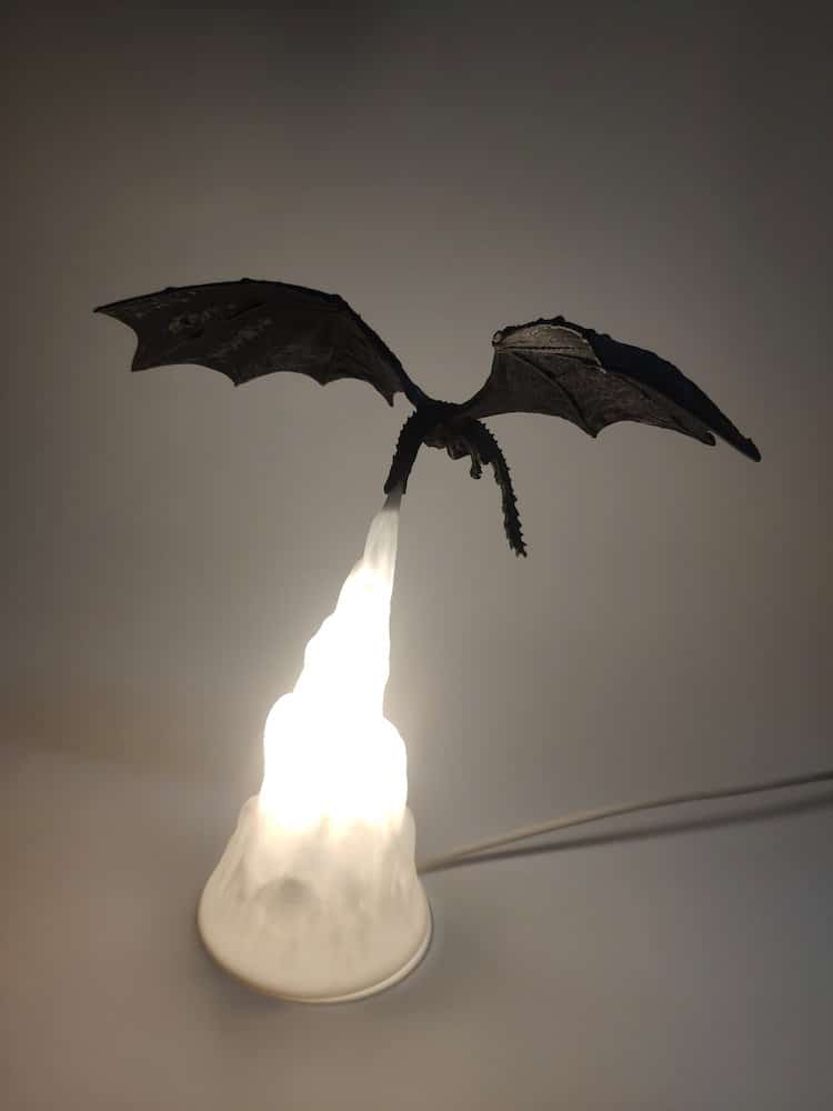 Lámpara de dragón de Game of Thrones por Kvant 3D Printing