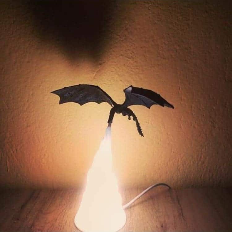 Fire-Breathing Dragon Lamp