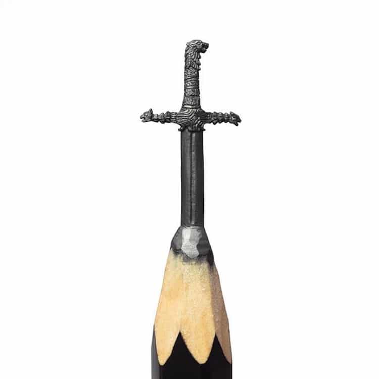 Game of Thrones Pencil Lead Sculptures by Salavat Fidai