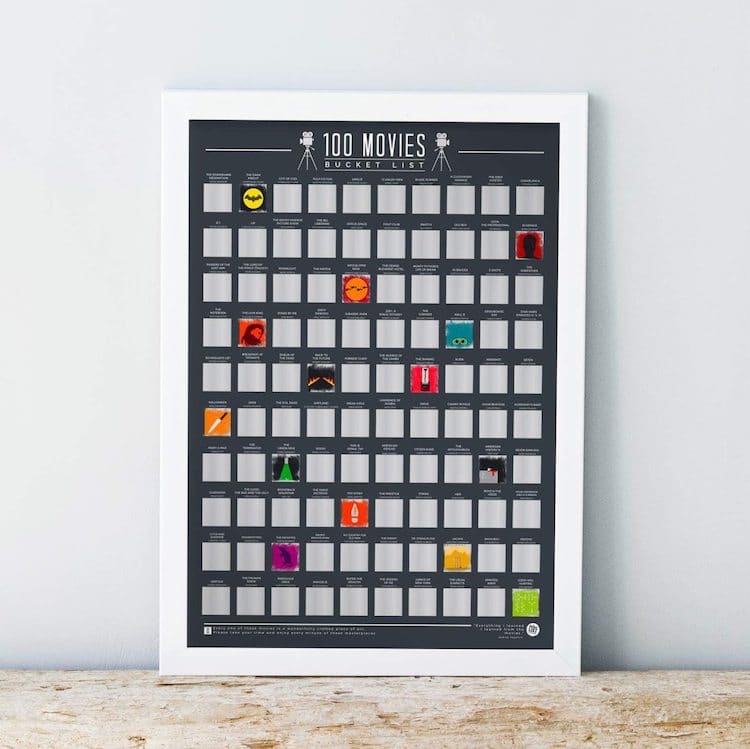 100 Movies Bucket List Poster by Gift Republic