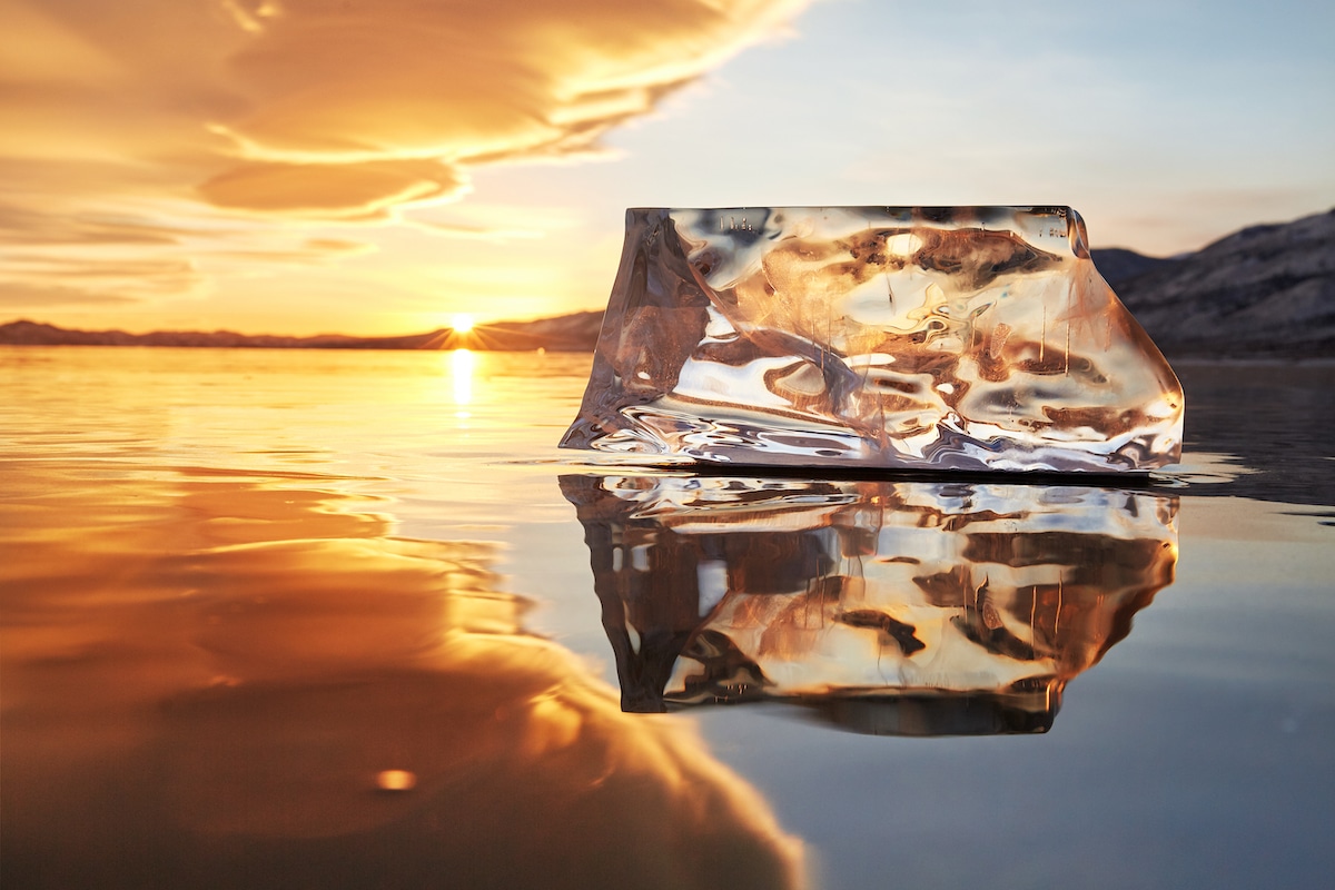 Sunset with Ice at Lake Baikal