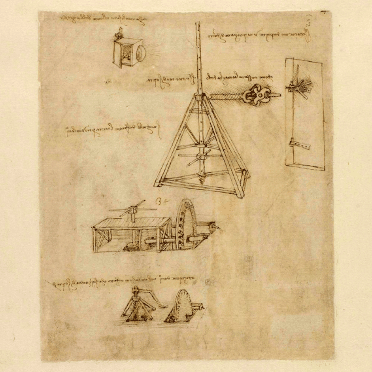 Versión digitalizada del Codex Atlanticus de Leonardo da Vinci