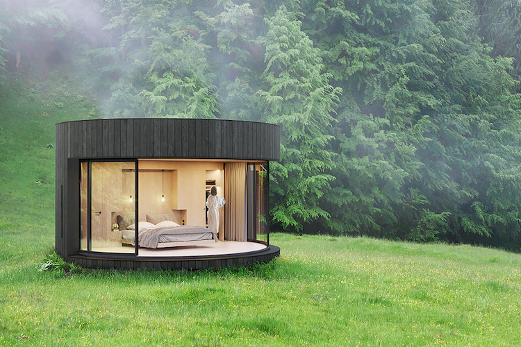 Modern Prefab Cabin LUMIPOD by Lumicene