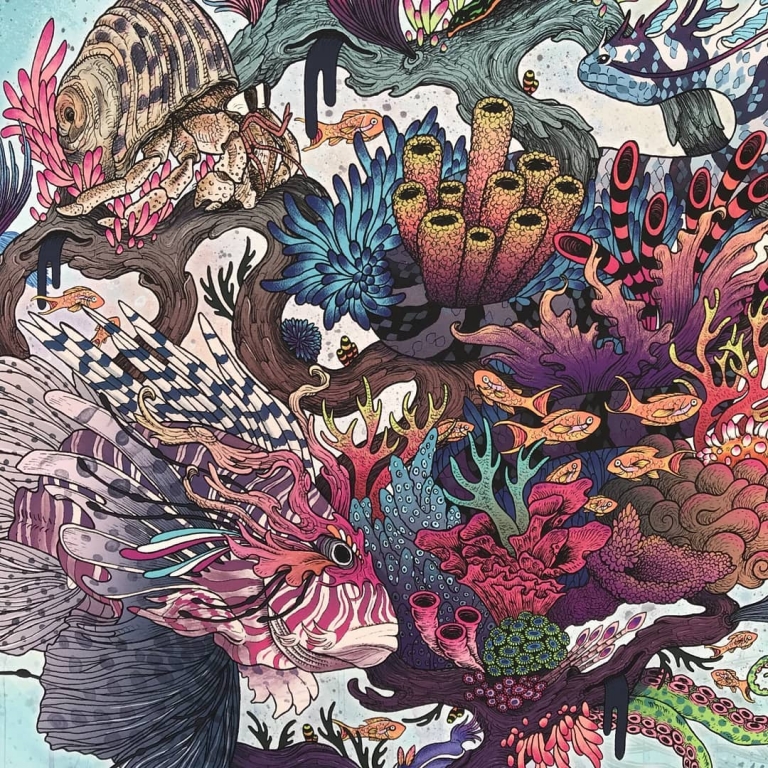 Illustrated Ocean Art Raises Awareness of Marine Life Extinction