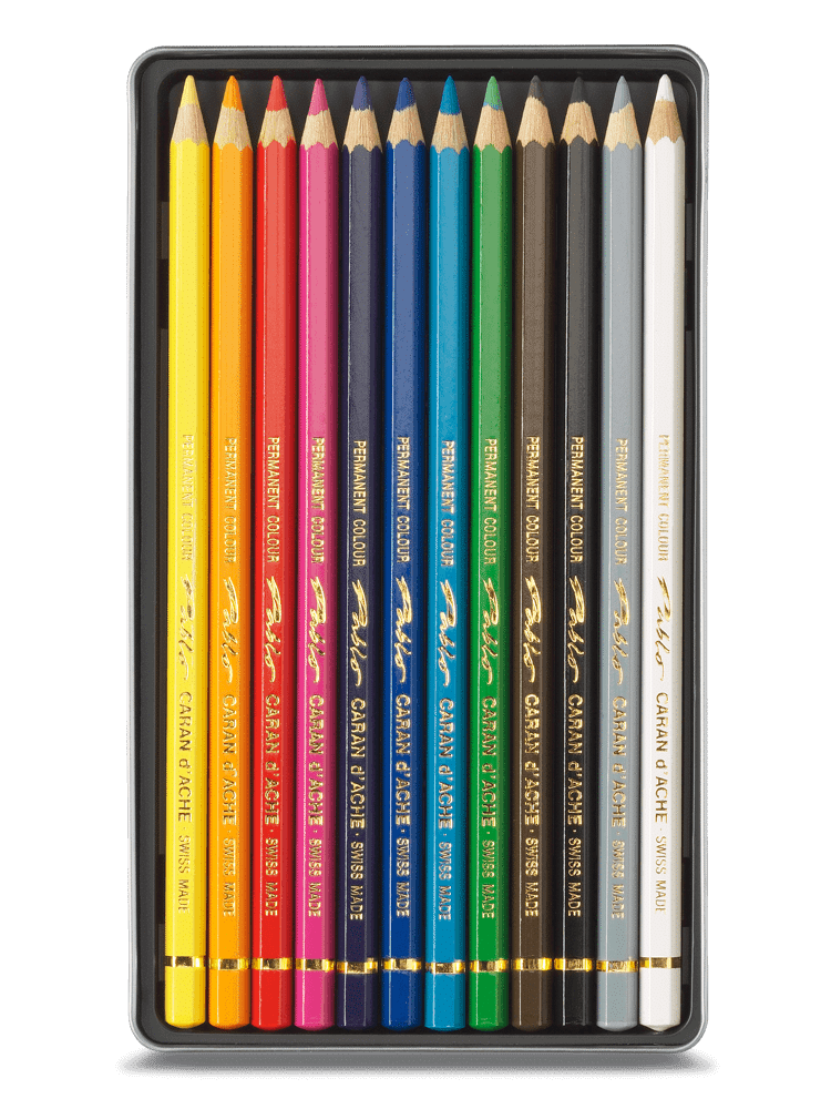 Caran d'Ache, Fancolor Water-Soluble Colored Pencils, 40 Colors 