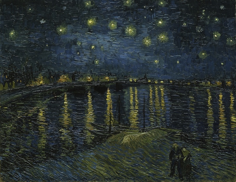 La noche estrellada sobre el Ródano de Van Gogh