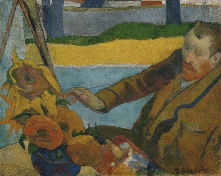Van Gogh pintando girasoles de paul gauguin