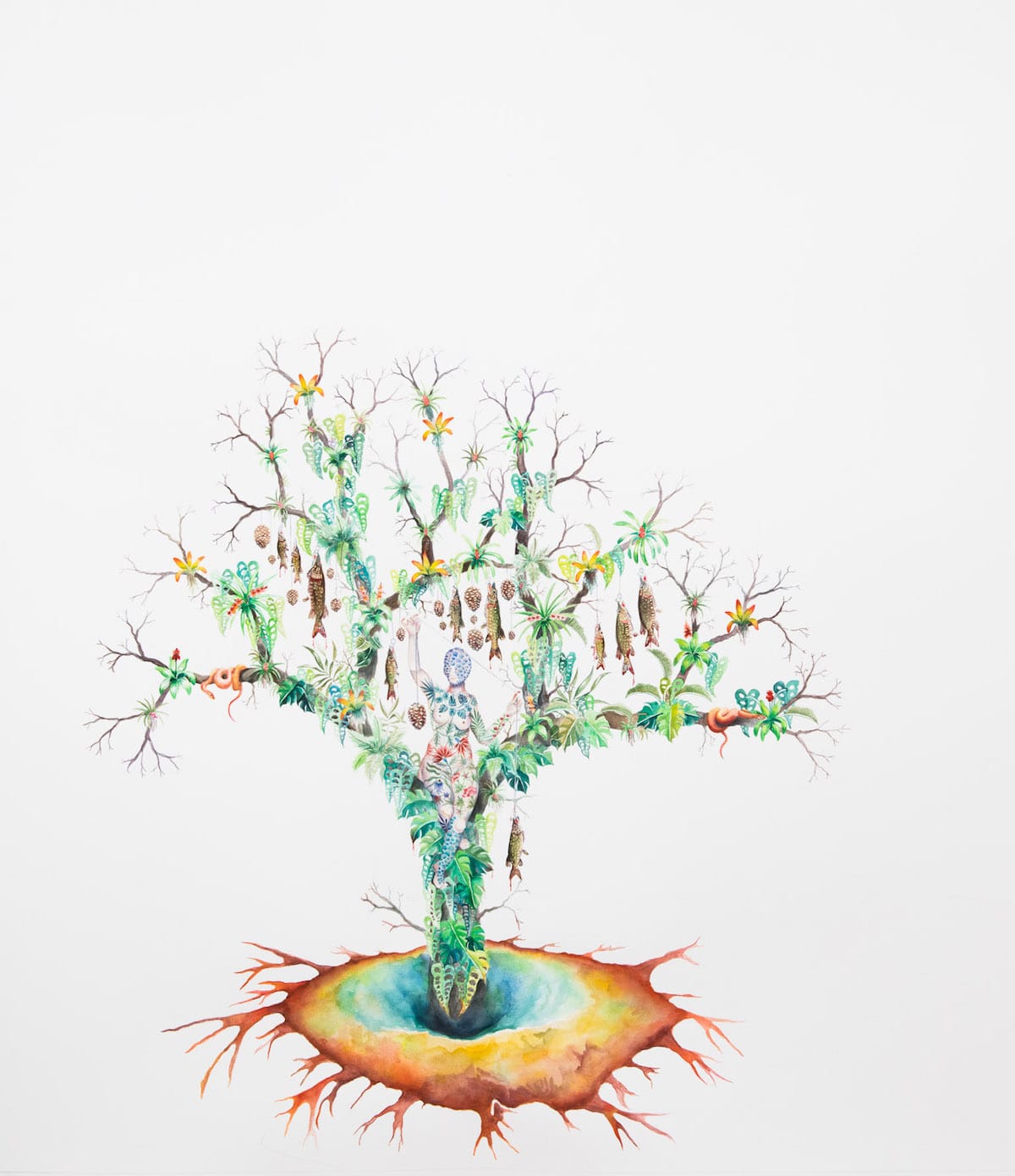 Watercolor Paintings of Utopian Future by Robin Crofut-Brittingham