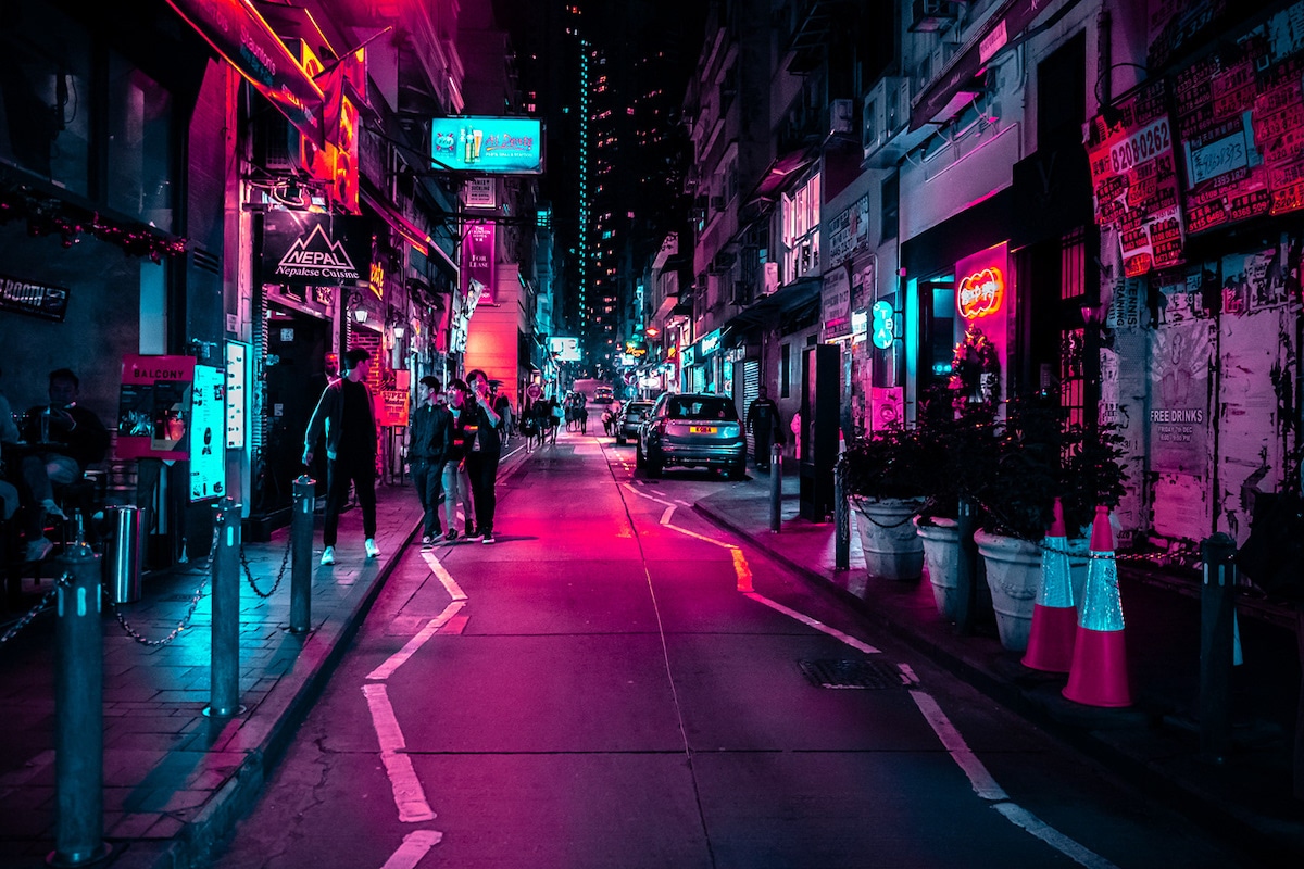 Hong Kong at Night by Xavier Portela