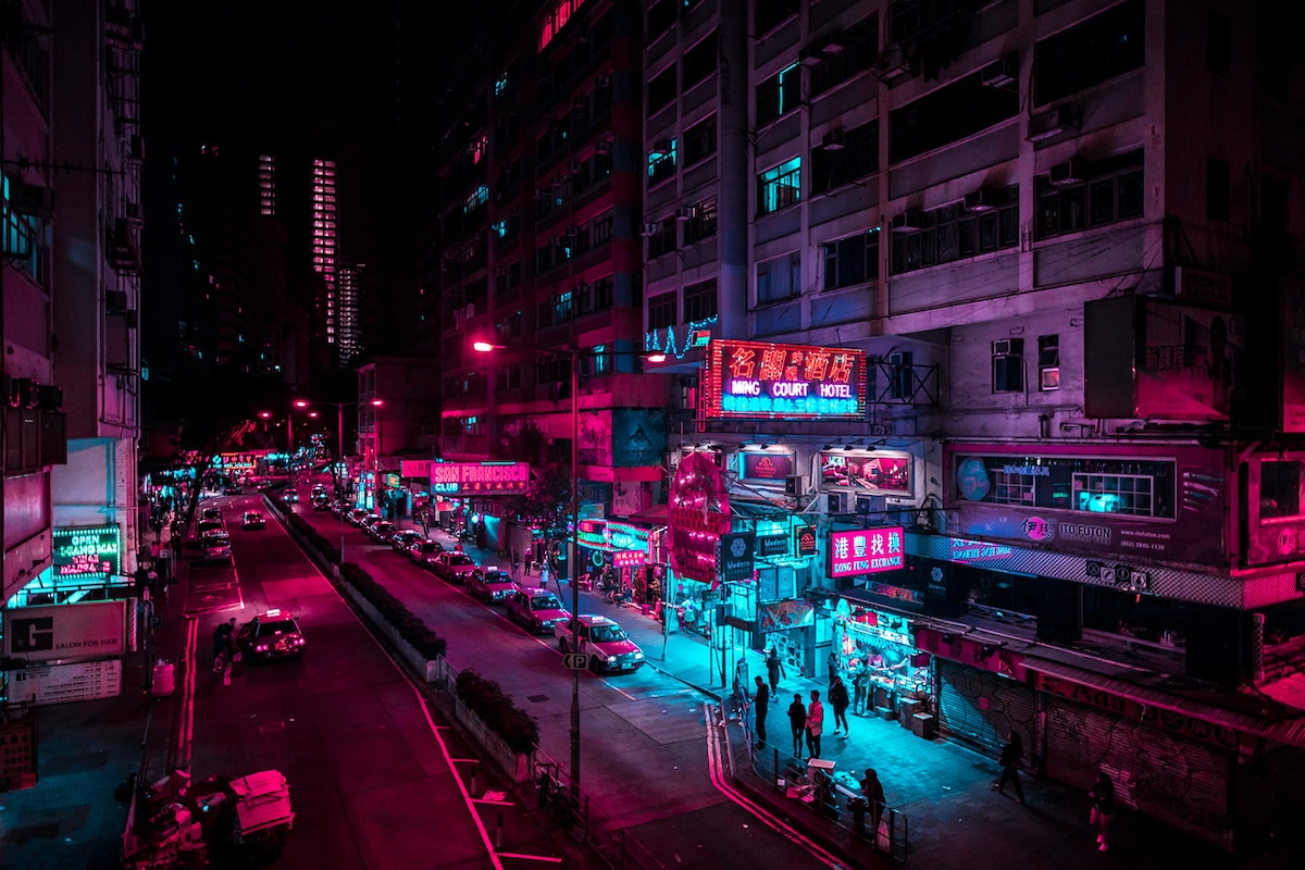 Hong Kong at Night by Xavier Portela