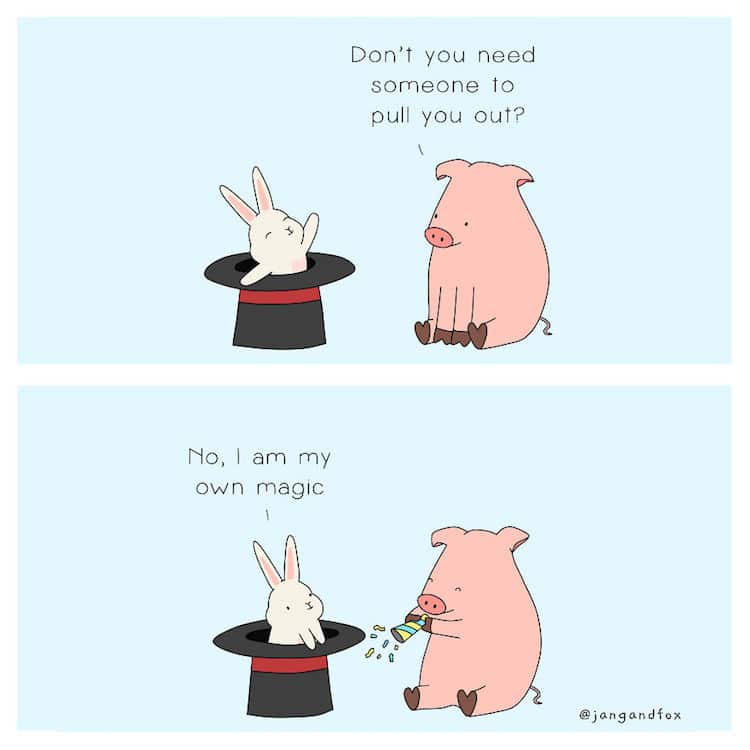 Mental Health Animal Comics by Jangandfox