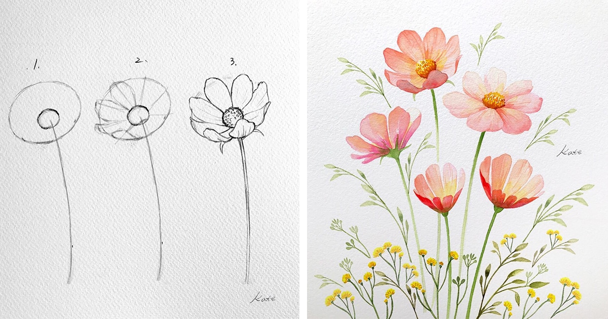 How To Draw Beautiful Flowers - Approvaldeath13