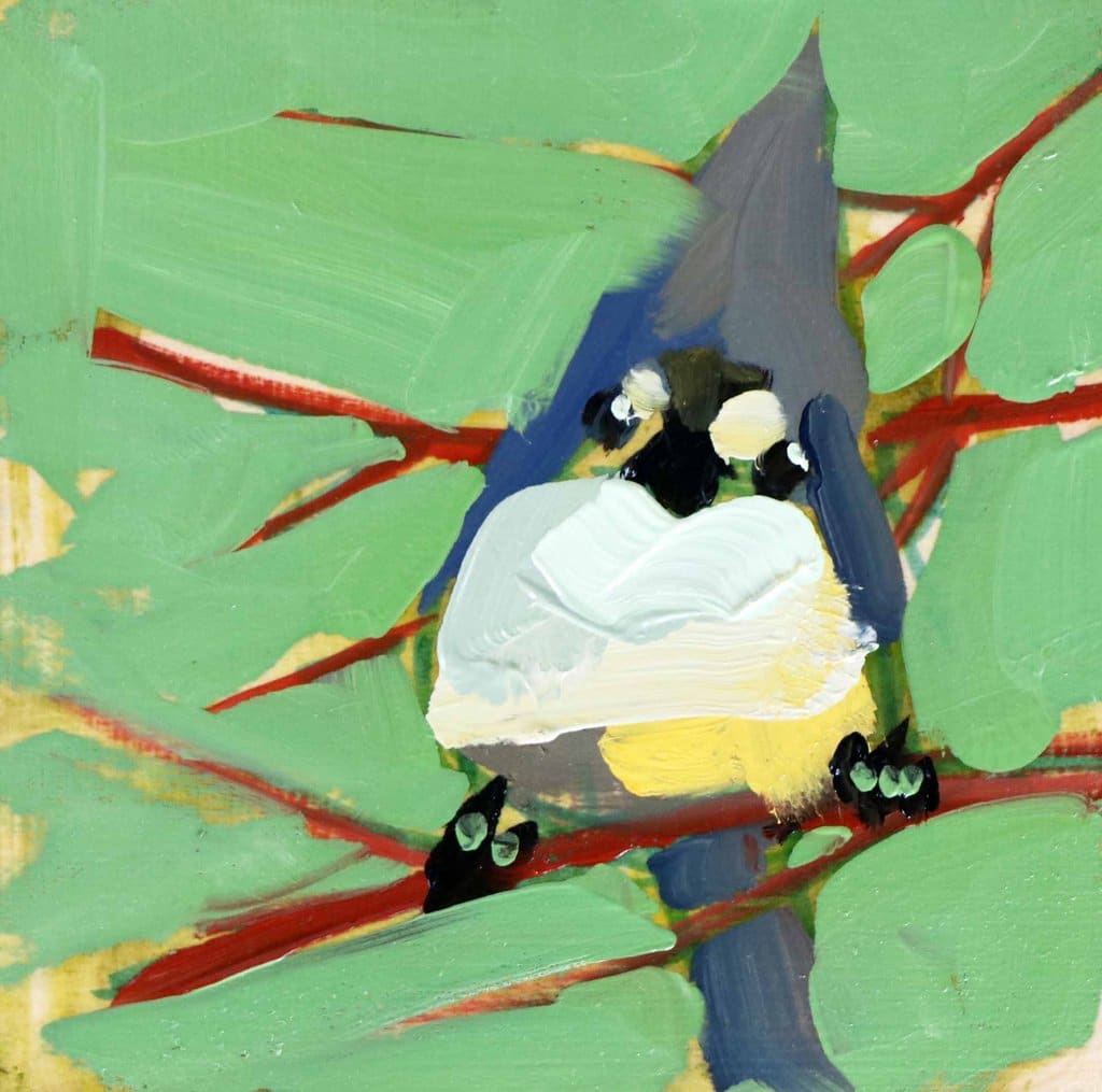Pintura de impasto de ave Angela Moulton