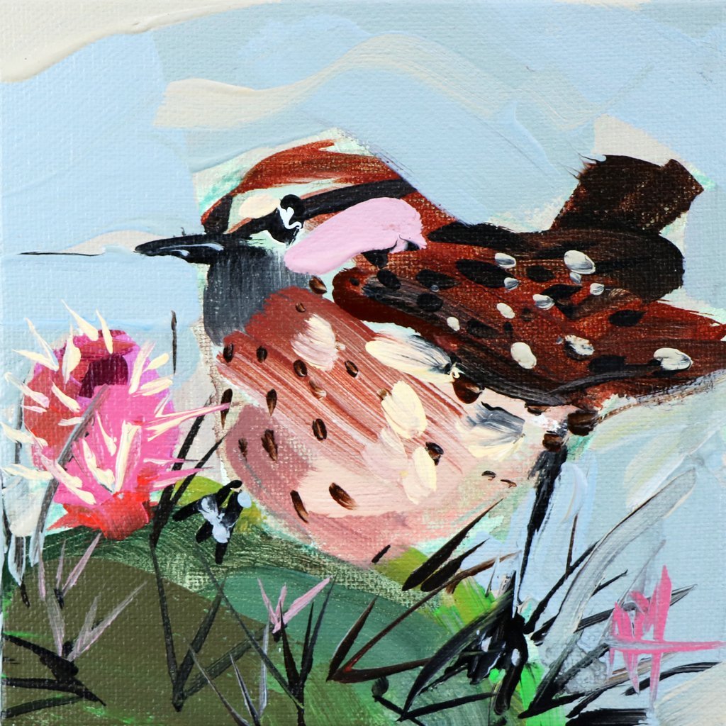 Pintura de pájaro por Angela Moulton
