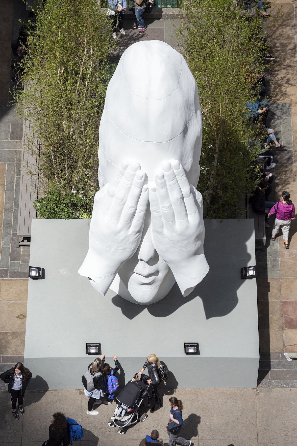 Jaume Plensa Sculpture in Rockefeller Center