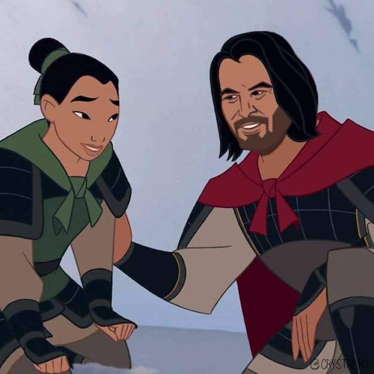 Keanu Reeves como los príncipes de disney