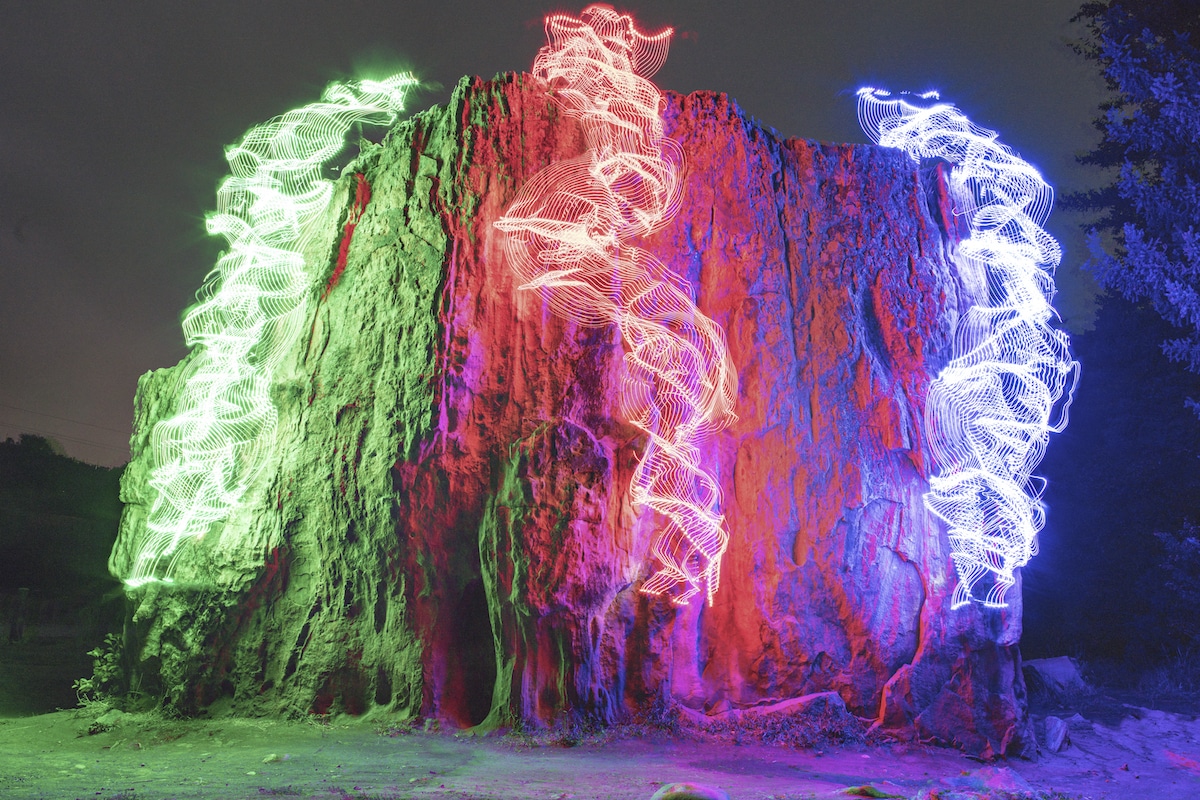 Long Exposure Rock Climbing