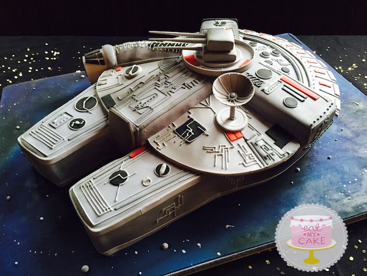 star wars millennium falcon cake