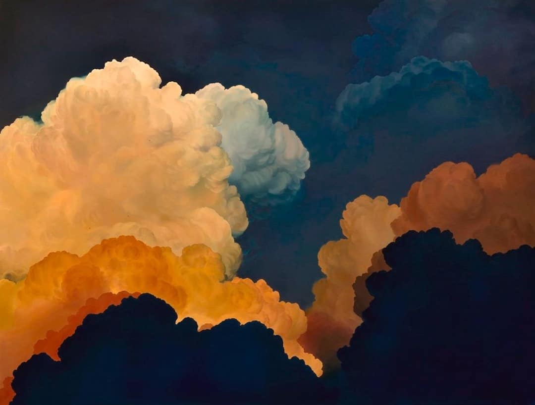 Pintura al óleo de una nube por Ian Fisher