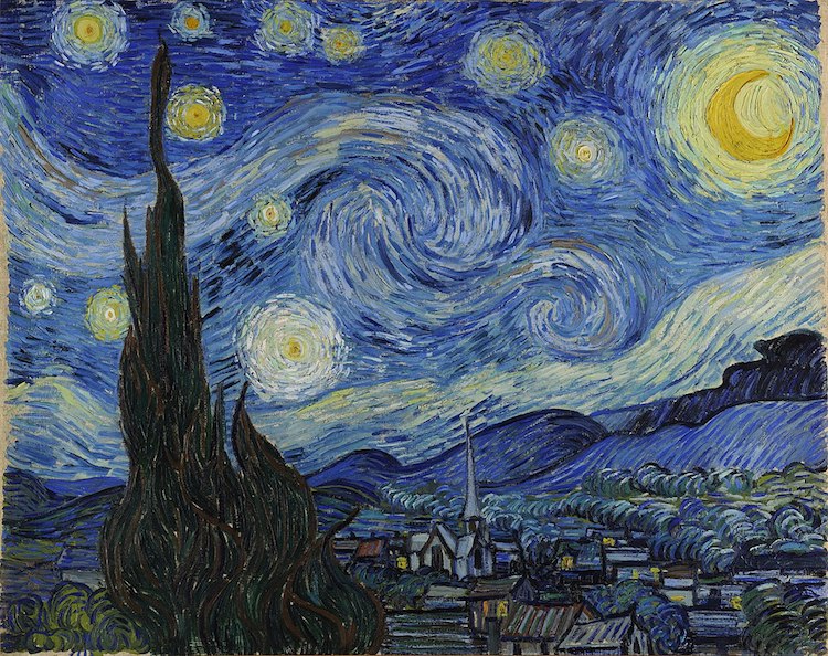 Van Gogh la noche estrellada lugar