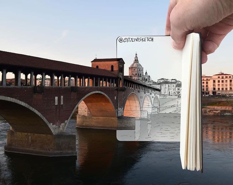 3D Travel Sketchbook Art by Pietro Cataudella CityLiveSketch