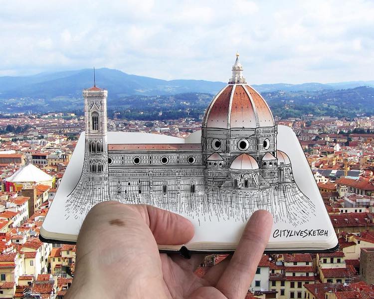 3D Drawings by Pietro Cataudella CityLiveSketch