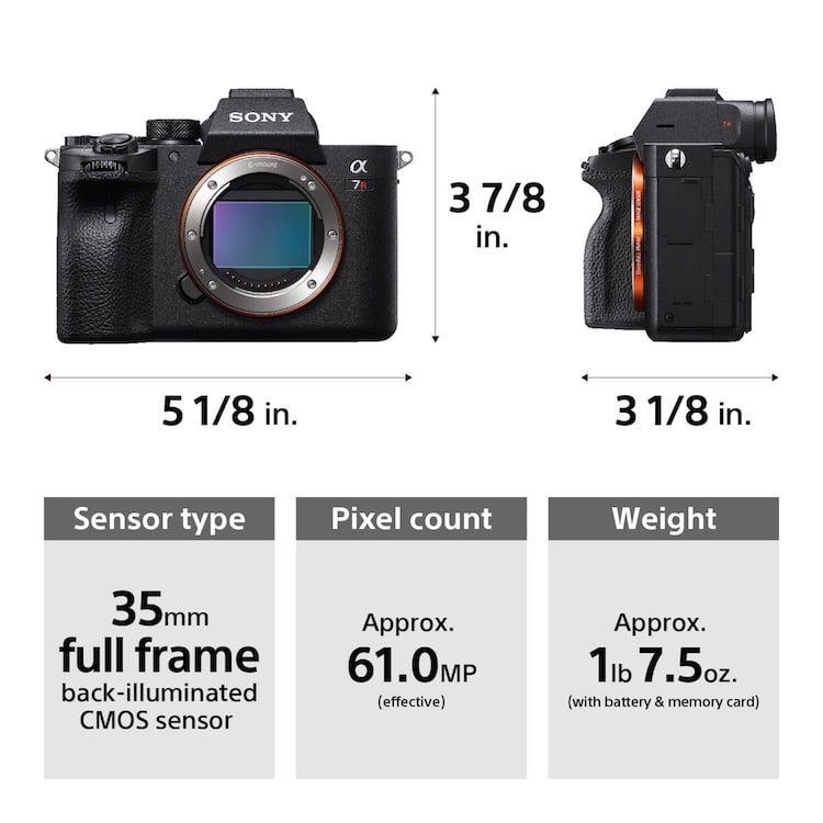 Sony Alpha 7R IV Full Frame Mirrorless Interchangeable Lens Camera w/High Resolution 61MP Sensor and FE 20mm F1.8 G Full-Frame Lens 