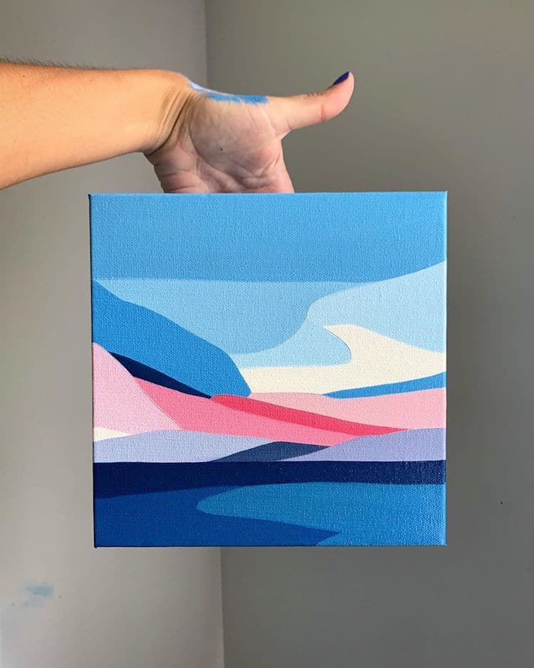 Abstract Landscape Paintings Capture the Beauty of Beaches