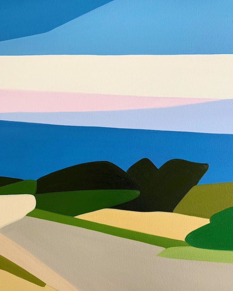 Abstract Landscape Paintings by Rachael Cassiani