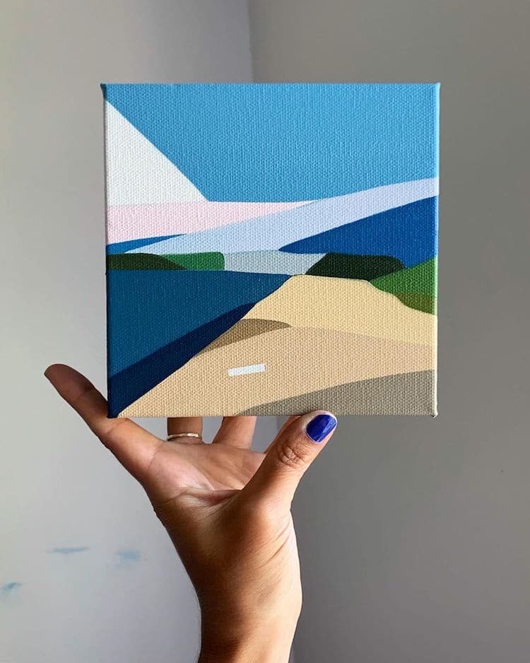 Abstract Landscape Paintings by Rachael Cassiani