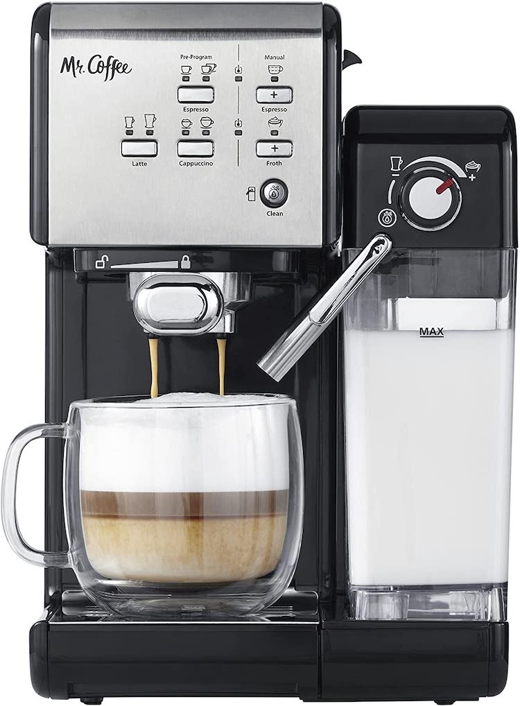 Máquina de café expreso y capuchino Mr.Coffee One-Touch CoffeeHouse