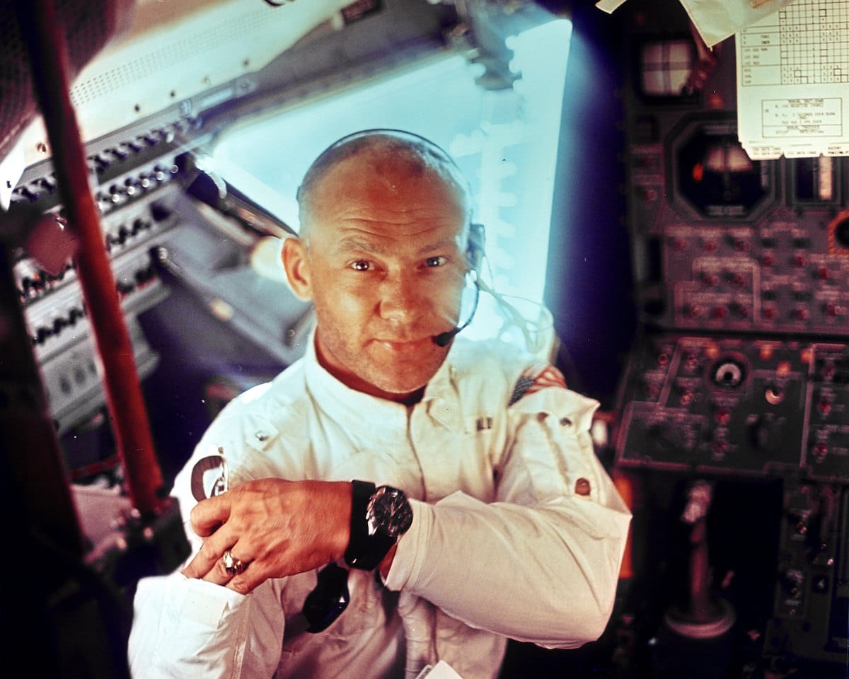 Retrato de Buzz Aldrin