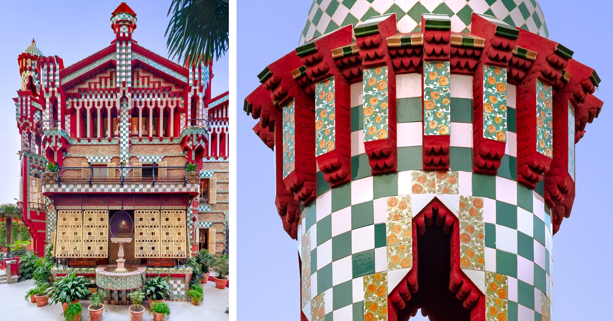 Casa Vicens Gaudi Barcelona Poly Magnet Spanien Spain Reise Souvenir Fridge 