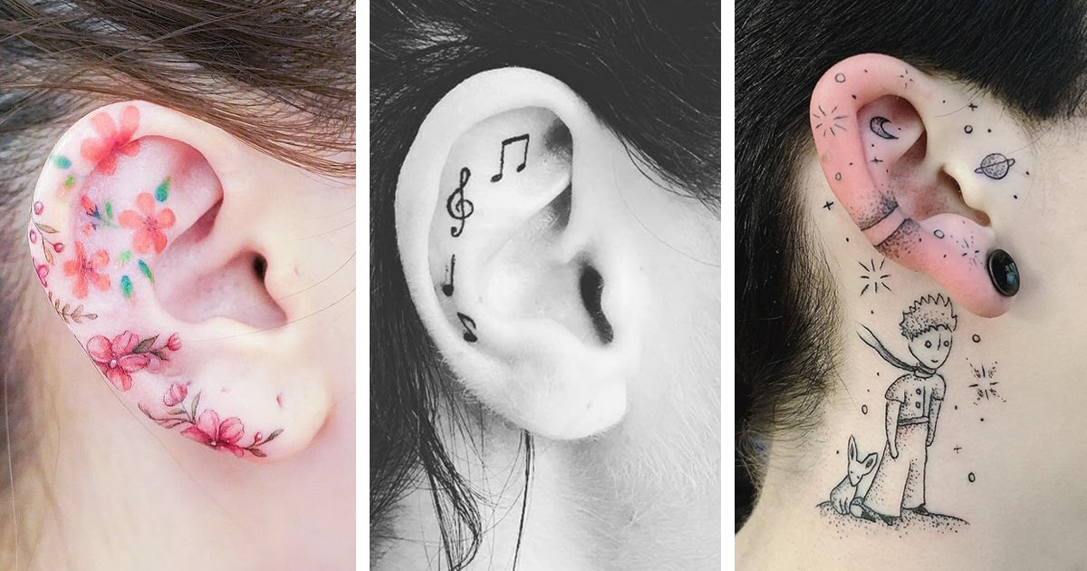 10 Small And Eyecatching Ear Tattoos Minimalists Would Love