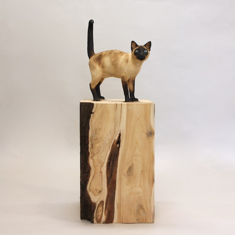 Wooden Animal Sculptures are Carved From a Single Tree Trunk