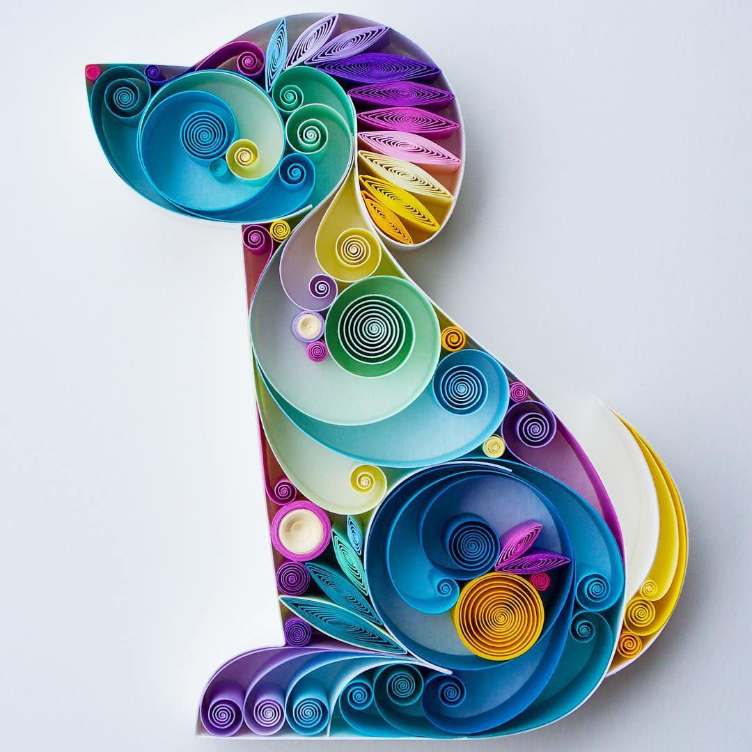 Paper Quilling Artist Turns Colorful Paper Into Incricate