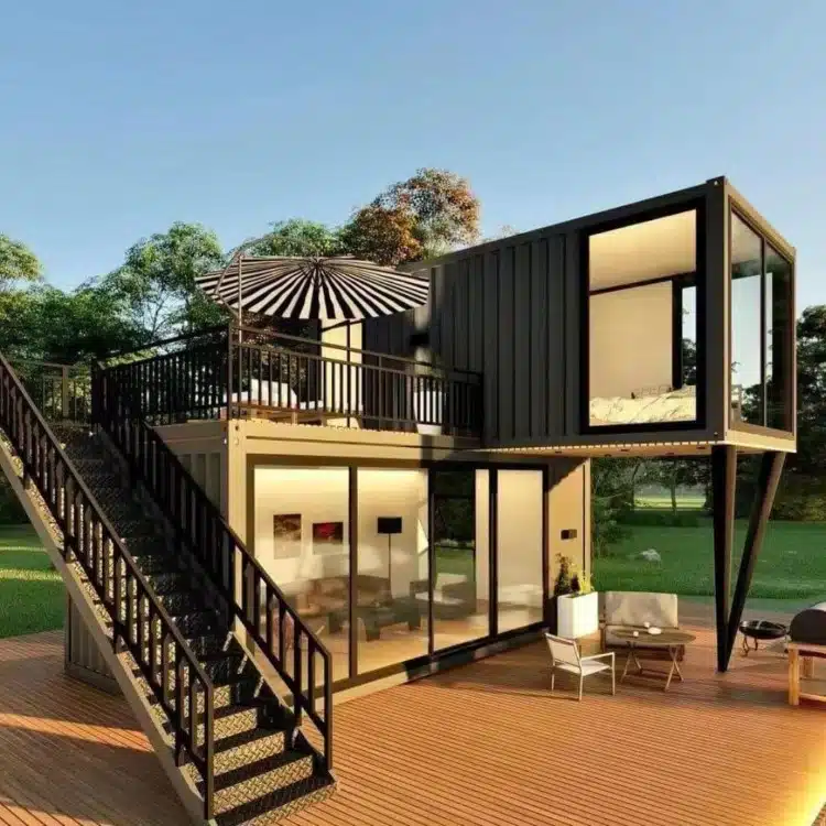 Two Story Shipping Container Tiny House on Amazon