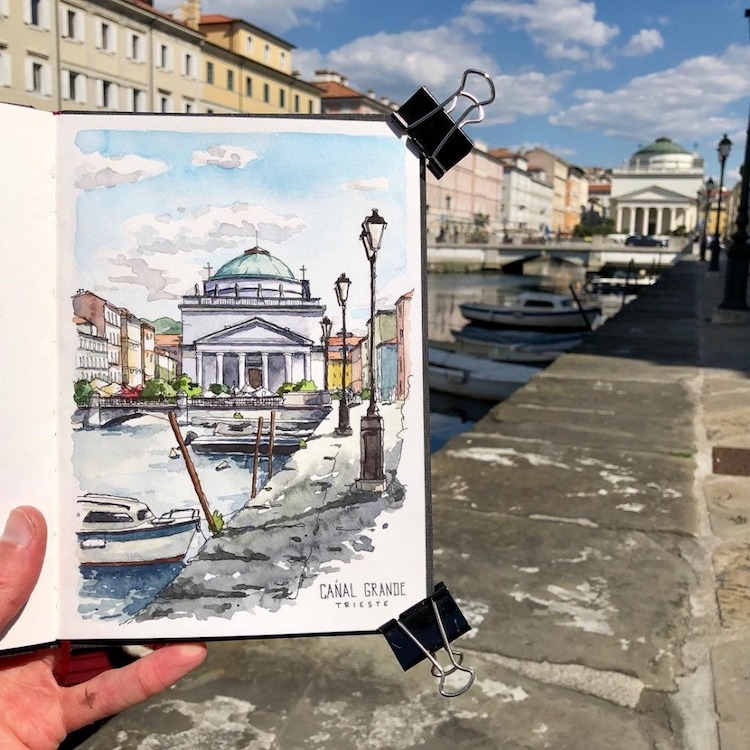 Urban Watercolor Sketching by Danny Hawk