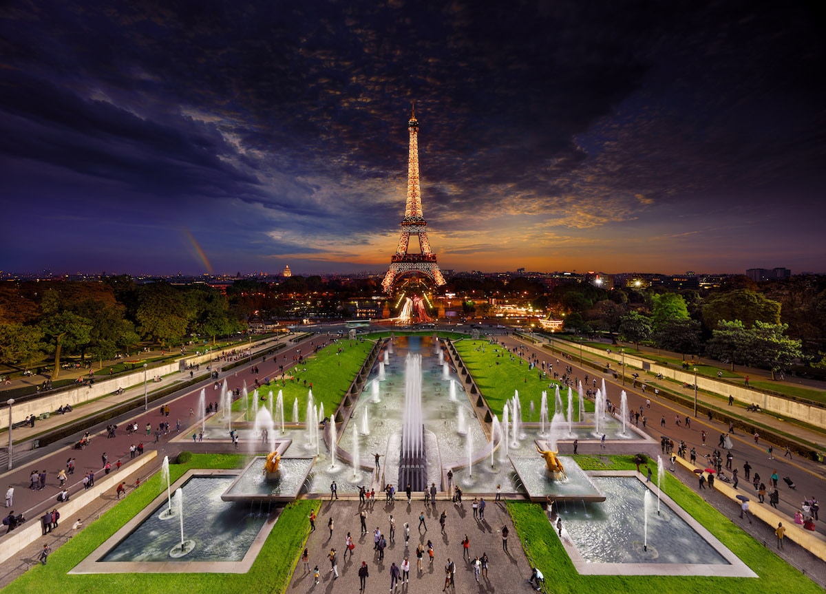 Jardines del Trocadero y Torre Eiffel