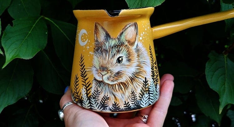 Animal Enamel Mugs by SheWolfka