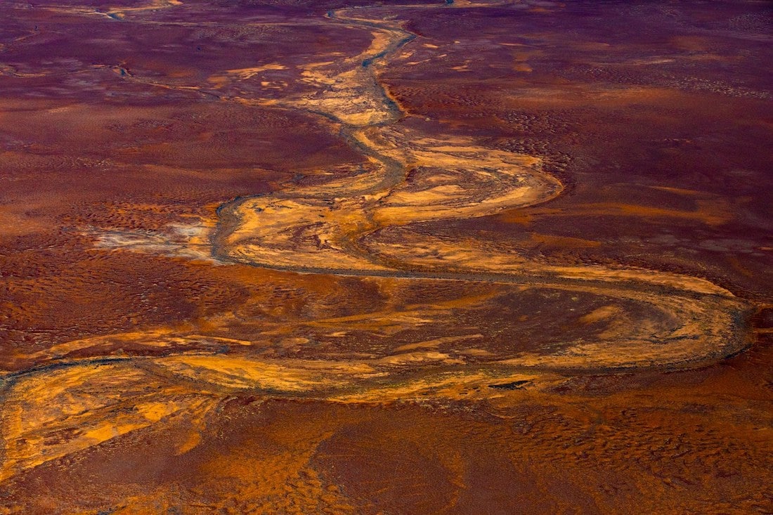 fotografía aérea de los desiertos de australia