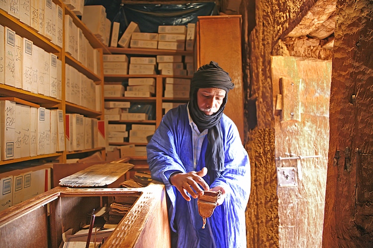 bibliotecas del desierto en Chinguetti mauritania