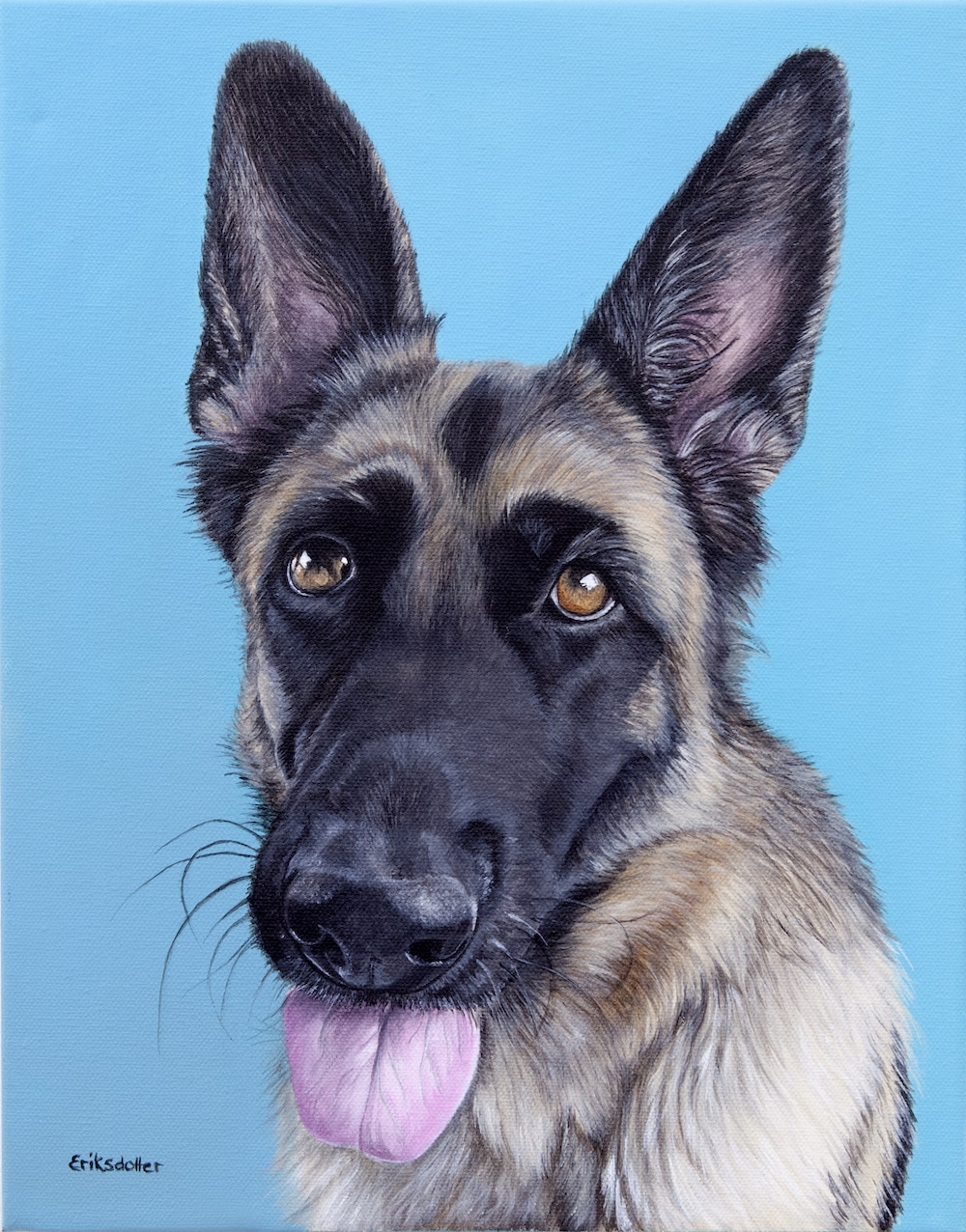 Painted Dog Portrait by Studio Eriksdotter